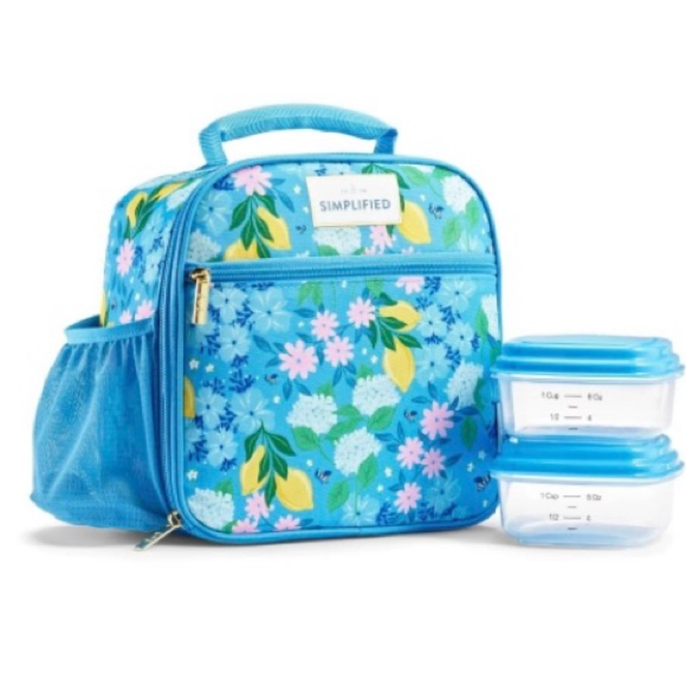 Fit & Fresh Townsend Lunch Bag - Blue Floral new